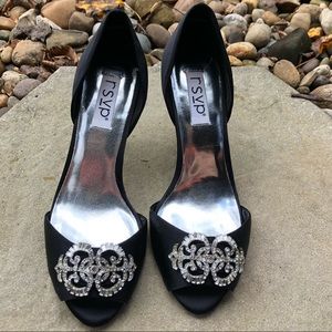 2/$20 Black and Rhinestone heels size 7.5 RSVP